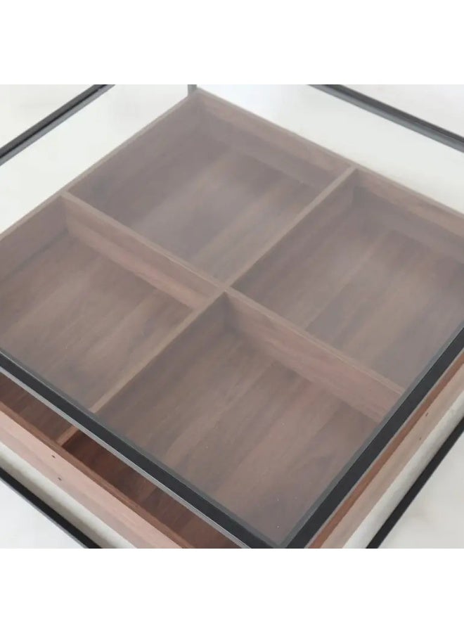 Baytonia Sosal Coffee Table 100 cm - Brown and Black - Image 3