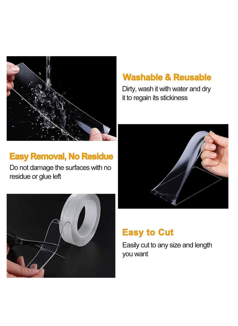 Ivy Double Sided Grip Tape Heavy Duty Multipurpose Reusable Removable Washable Traceless Mounting Adhesive Tape For Walls, Washable Reusable Strong Sticky Strips Gel Grip Tape Nano Double Sided Tape  - Image 3