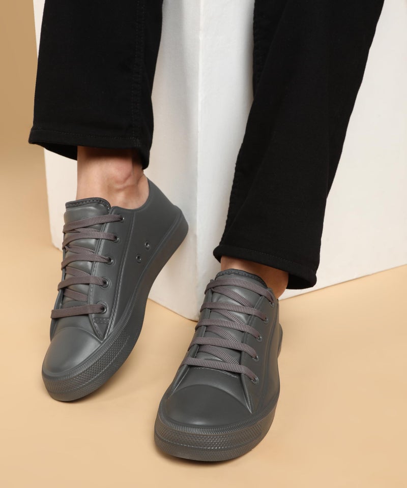 Aqualite MET-111 Lightweight Casual Shoes with Comfort Cushion & Lace-Up Dailywear Shoes for Men Dark Grey - Image 3