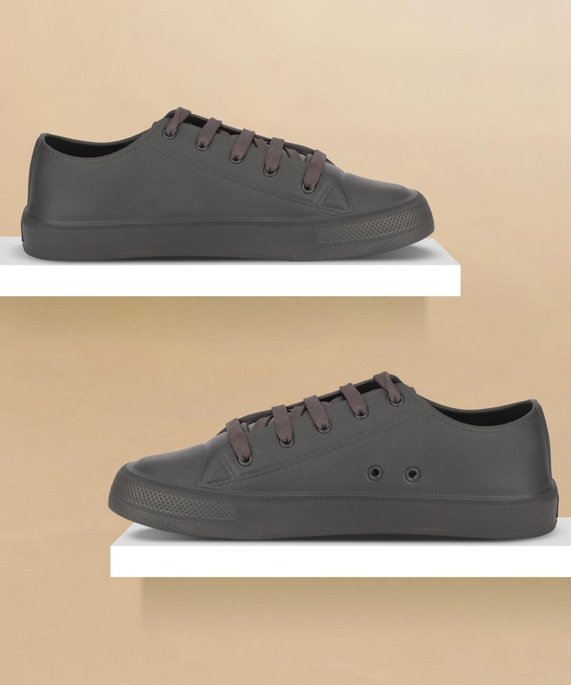 Aqualite MET-111 Lightweight Casual Shoes with Comfort Cushion & Lace-Up Dailywear Shoes for Men Dark Grey - Image 2