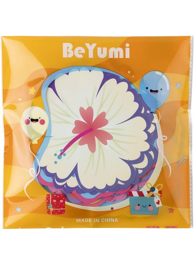 BeYumi 45 Pcs Summer Luau Hibiscus Flower Cutouts Bulletin Board Decorations Set Creative Wall Decals Art Décor For Classroom School Spring Summer Tropical Hawaiian Themed Birthday Party Baby Shower  - Image 5