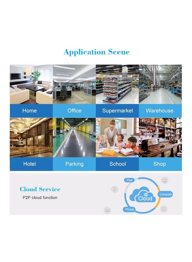 تومفيجن مجموعة نظام تسجيل كاميرا المراقبة بالدوائر التلفزيونية المغلقة بدقة كاملة الوضوح أبيض - Image 3
