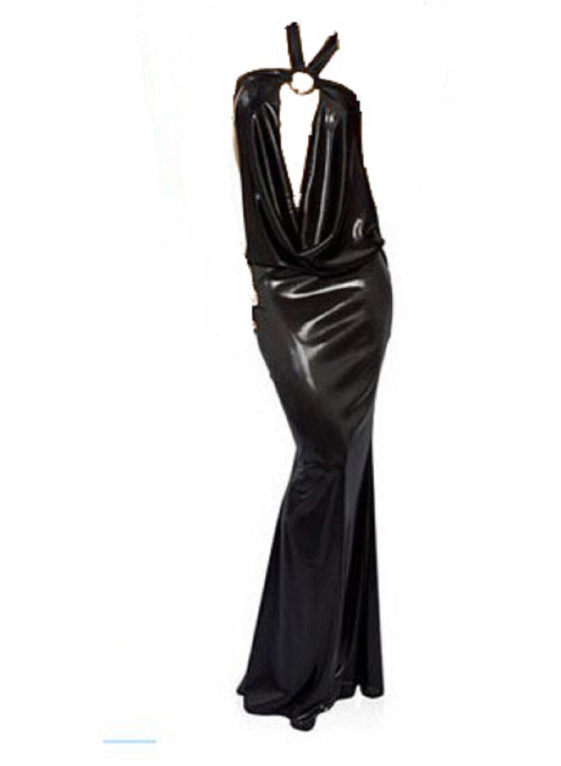 Sleeveless Faux Leather Bodycon Max Dress - Image 1