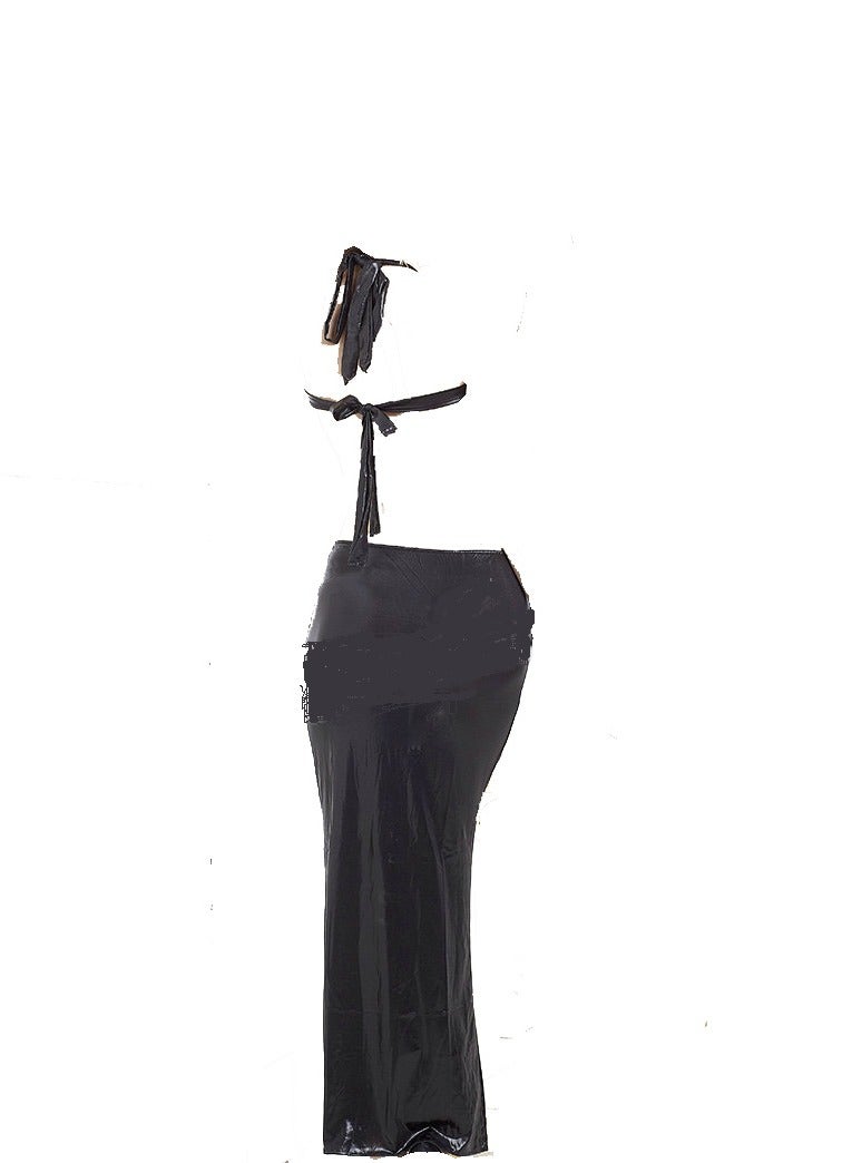 Sleeveless Faux Leather Bodycon Max Dress - Image 3