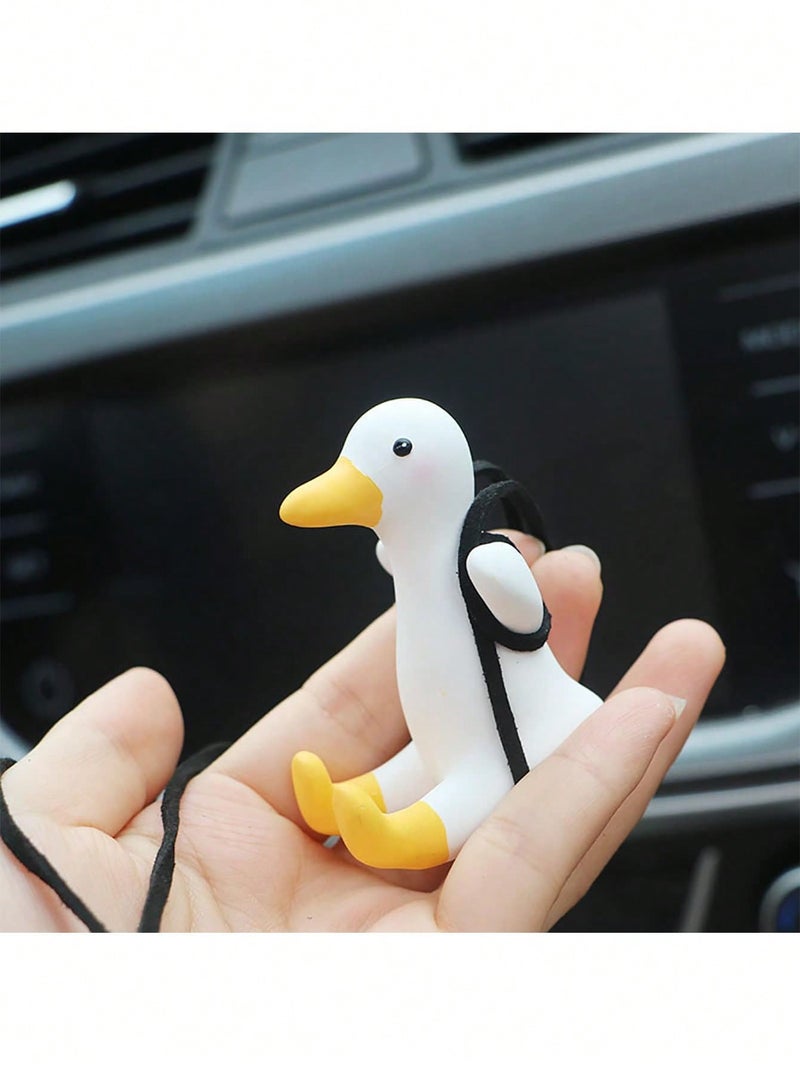 زينه سيارة بتصميم بطة معلقة لطيفة للمرآة الأمامية لإضافة لمسة مرحة وجميلة - Image 3