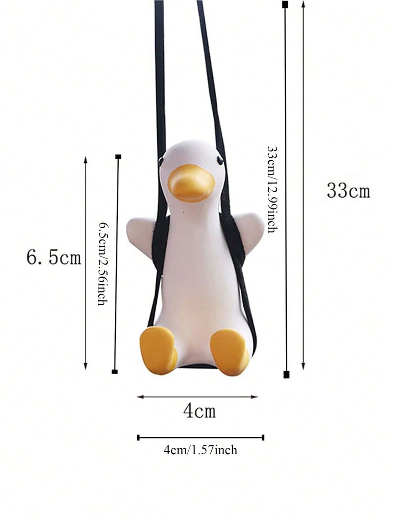 زينه سيارة بتصميم بطة معلقة لطيفة للمرآة الأمامية لإضافة لمسة مرحة وجميلة - Image 4