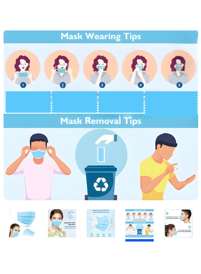 Bariq Disposable Medical Face Mask 3 Ply with Elastic Ear loops Soft on Skin 50pcs - Image 4