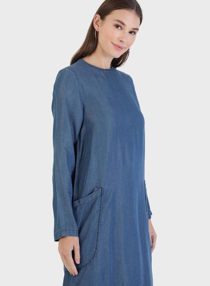 Modanisa Pocket Detail Tunic & Pants Set  - Image 3