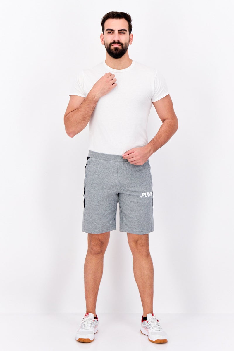 PUMA Men Sportswear Fit Drawstring Training Shorts, Grey - Image 2