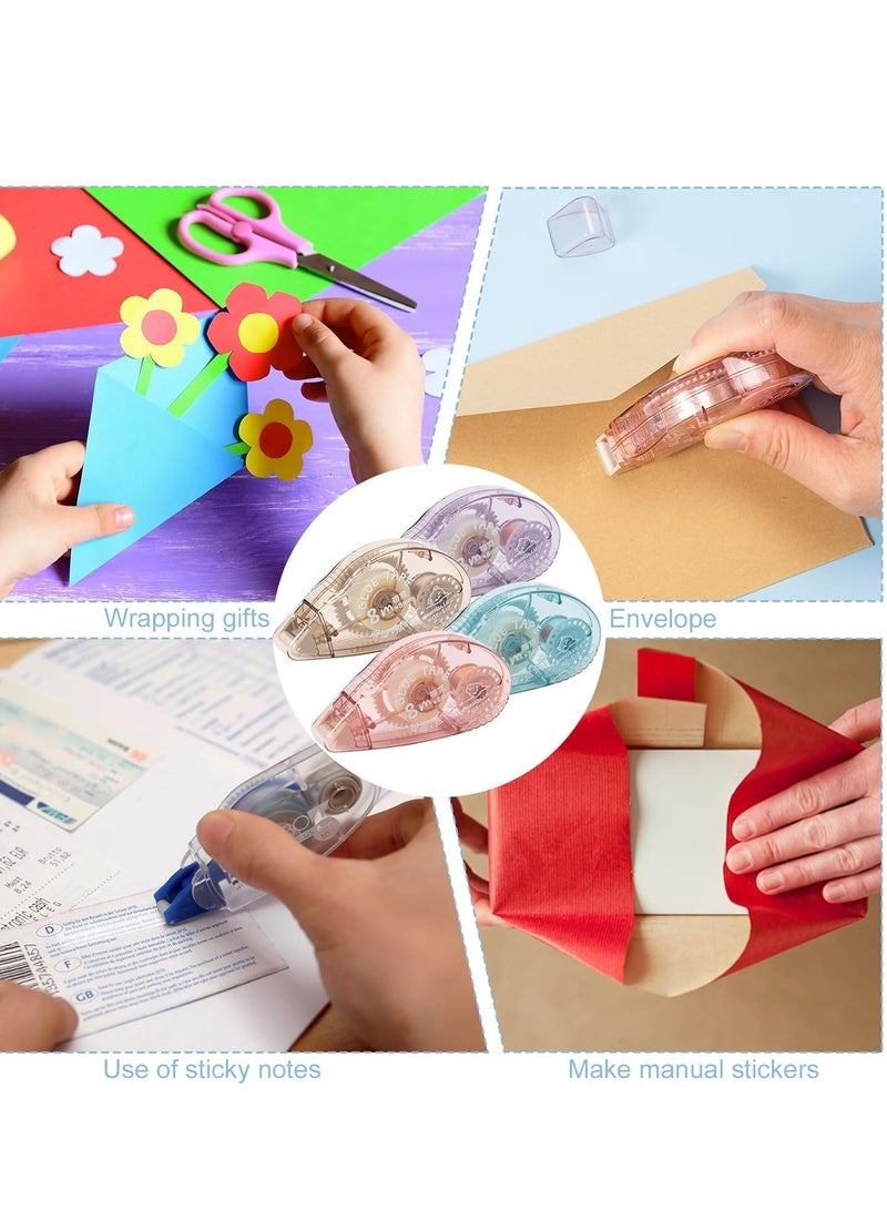 Generic 4-piece transparent tape roller set, double-sided tape for scrapbooks, diaries, and handicrafts - detachable and residue free stickers, strong adhesive force (2.3 inches x 26.8 feet), school office supplies  - Image 5