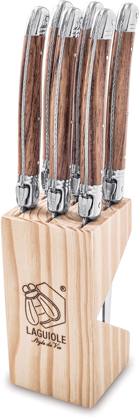 Laguiole Style de Vie Laguiole Style de Vie Premium Line Steak Knife 1.8 mm Thick 6 Pieces Wood Colour  - Image 1