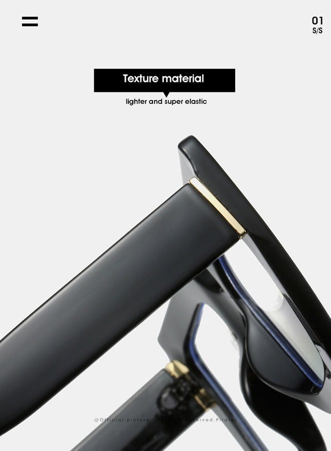 CIKJUK Blue Light Blocking Glasses for Men and Women Oversized Anti Radiation Blue Light Blocking Glasses for Gaming Computer Reading Eye Glasses Square Eyeglasses Big Frame Eyeglass Clear Lens Eyewear Black - Image 5