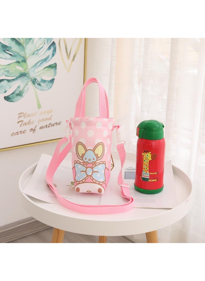 Cute Cartoon Girl Insulated Cup Sleeve Melody Top Doll Polka Point Water Bottle Crossbody Bag 