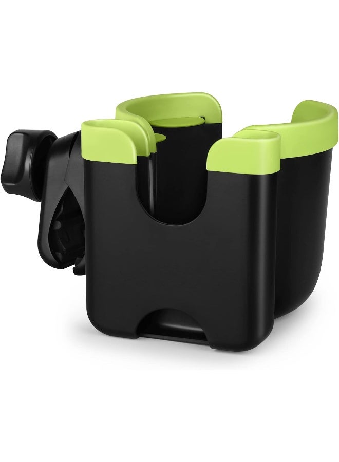 accmor حامل أكواب عربة الأطفال من أكمور مع حامل الهاتف، حامل أكواب للدراجات، حامل أكواب عالمي لعربات Uppababy Nuna Doona، حامل أكواب وهاتف 2 في 1 لعربة الأطفال، الدراجة، الكرسي المتحرك، المشاية، السكوتر - Image 1