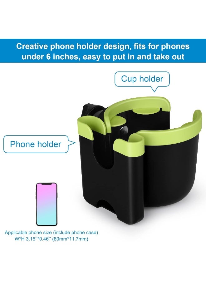 accmor حامل أكواب عربة الأطفال من أكمور مع حامل الهاتف، حامل أكواب للدراجات، حامل أكواب عالمي لعربات Uppababy Nuna Doona، حامل أكواب وهاتف 2 في 1 لعربة الأطفال، الدراجة، الكرسي المتحرك، المشاية، السكوتر - Image 3