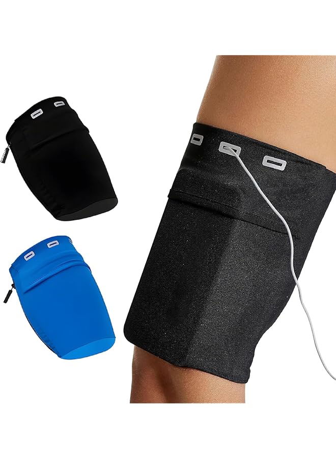 Green Tiger 2 Pack Running Armband,Sleeve Universal Sports, Armband Cell Phone Holder, Armband for Exercise Workout, Compatible with iPhone 15/14/13/Plus/Pro Samsung Galaxy All Phones,black blue - Image 1