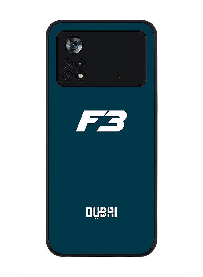 Stylizedd Rugged Black edge case for Poco M4 Pro 4G Slim fit Soft Case Flexible Rubber Edges Anti Drop TPU Gel Thin Cover -  Faz3 Dubai Blue - Image 1