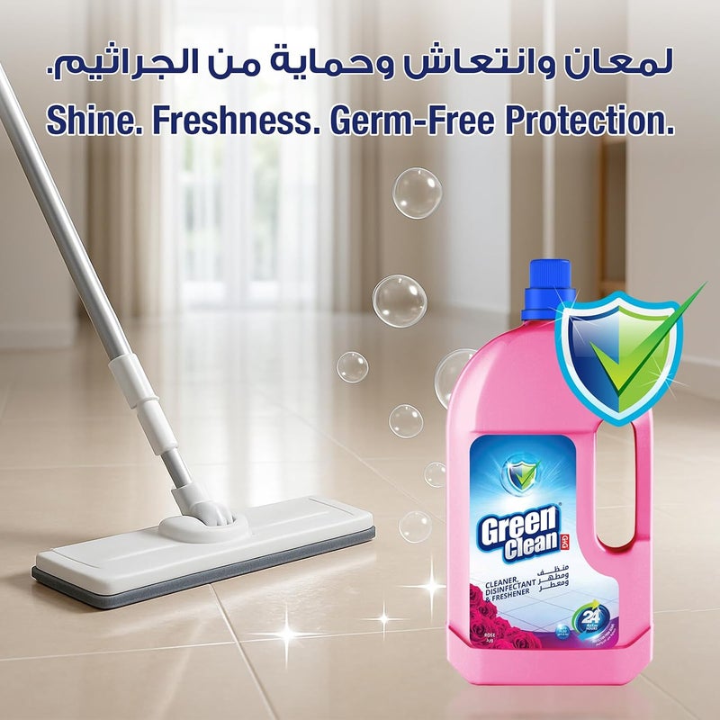 Green Clean Multi-Purpose Disinfectant – Rose Scent – Surface Cleaner & Freshener – 1.5L - (BY Al Emlaq) - Image 5