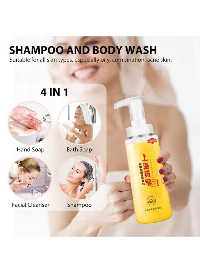 Bee & Flower Sulfur Soap Liquid Shampoo & Body Wash Daily Head To Toe Skin Care Product For Men And Women 16.8 Fl Oz Pack Of 1 - Image 5
