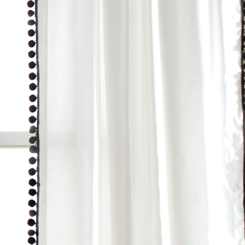 لاش ديكور ستارة نافذة أنيقة بتصميم منسول من قطعتين - Image 3