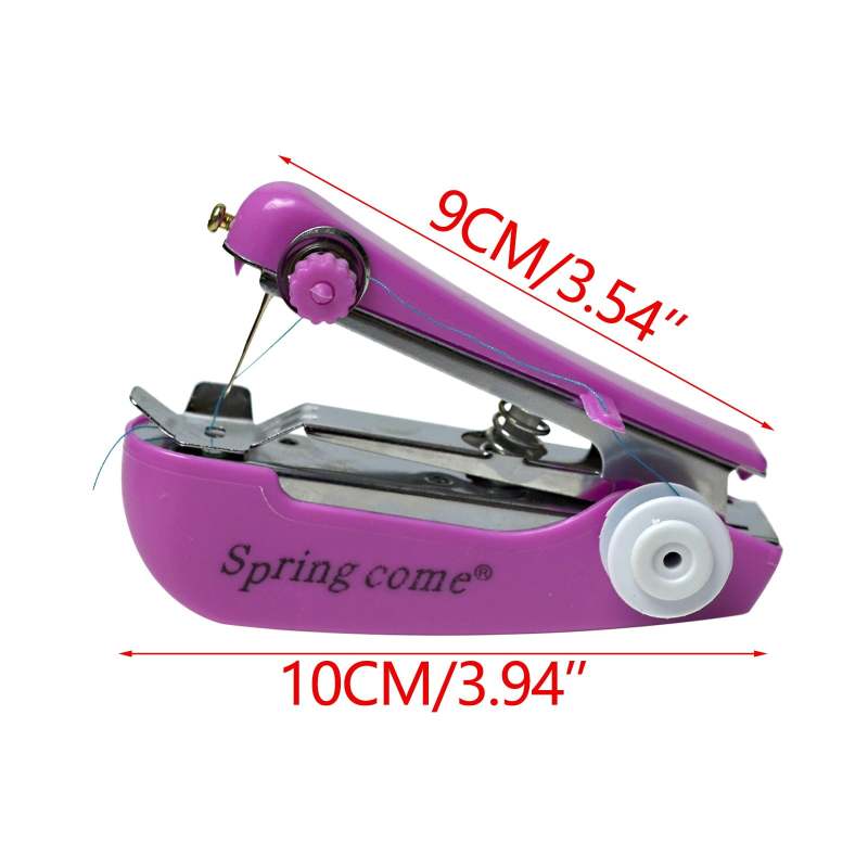 Handheld Sewing Machine: 4.29 X 1.56 X 2.73 Inch Rose, Automatic Cloth Feeding - Adjustable Stitch Distance Mini Sewing Machine for Beginners, Quick Repairs, DIY Projects - Image 2