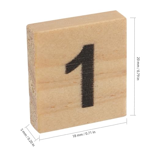 ZEONHAK 1200 PCS Small Wooden Number Tiles Mini Wooden Number Symbol for DIY Craft Home Decoration Math Practise 08 x 07 x 15 Inch - Image 5