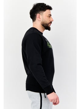 Champion Men Sportswear Fit Long Sleeve Outdoor Sweatshirts, Black  - Image 3