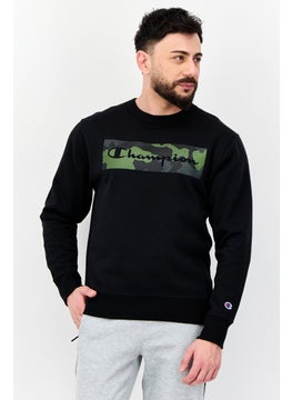 Champion Men Sportswear Fit Long Sleeve Outdoor Sweatshirts, Black  - Image 1