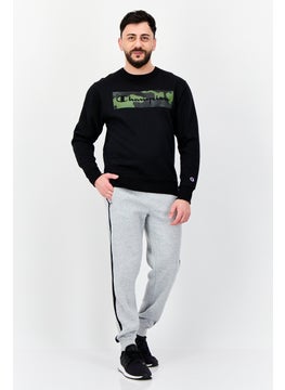 Champion Men Sportswear Fit Long Sleeve Outdoor Sweatshirts, Black  - Image 4