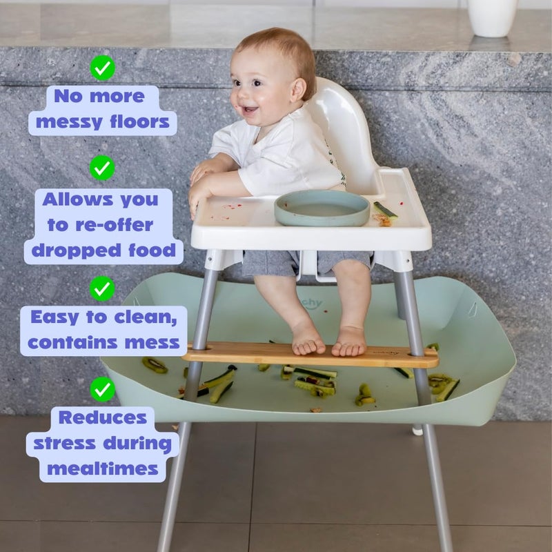 CATCHY -Food Catcher-Compatible with IKEA Antilop High Chair + 11 Other High Chairs- Highchair Sold Separately -Baby & Toddler Food & Mess Catcher-Premium Linen Inspired - Under High Chair Accessory - Image 3