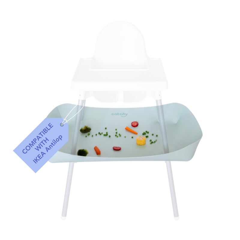 CATCHY -Food Catcher-Compatible with IKEA Antilop High Chair + 11 Other High Chairs- Highchair Sold Separately -Baby & Toddler Food & Mess Catcher-Premium Linen Inspired - Under High Chair Accessory - Image 1