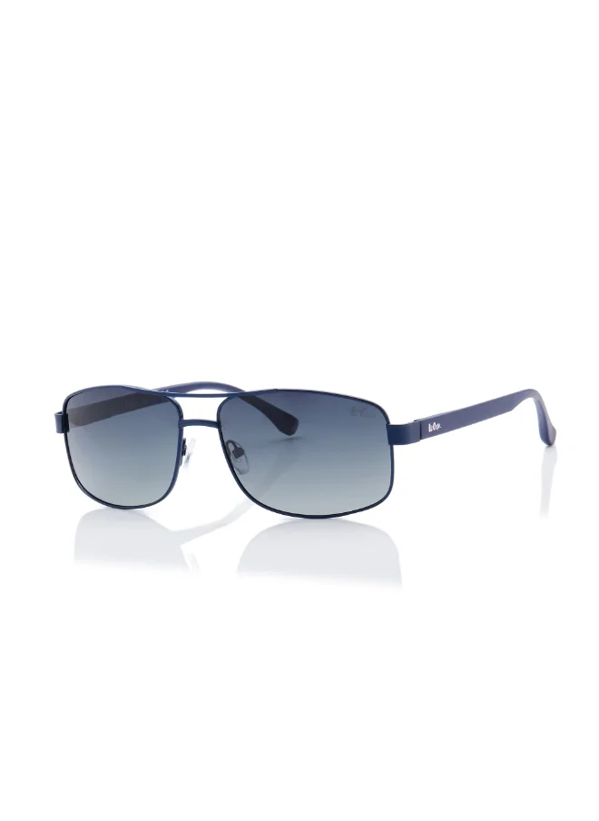 Lee Cooper Polarized Sunglasses Dark Blue Frame Gradient G15 Mirror Lens 64mm  - LC1203C01