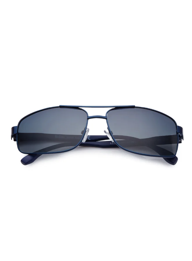 Lee Cooper Polarized Sunglasses Dark Blue Frame Gradient G15 Mirror Lens 64mm  - LC1203C01