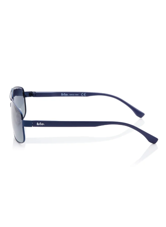 Lee Cooper Polarized Sunglasses Dark Blue Frame Gradient G15 Mirror Lens 64mm  - LC1203C01