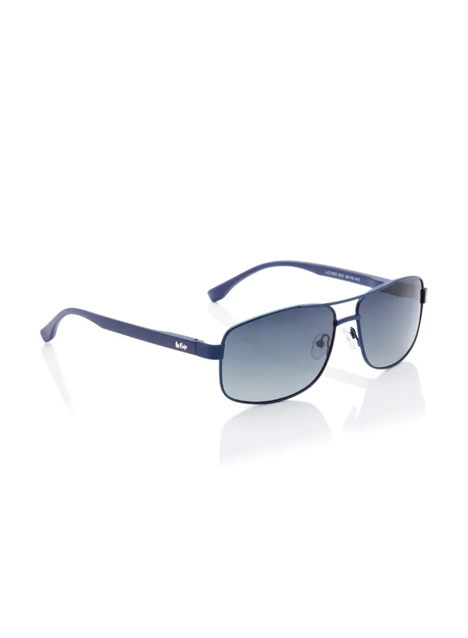 Lee Cooper Polarized Sunglasses Dark Blue Frame Gradient G15 Mirror Lens 64mm  - LC1203C01
