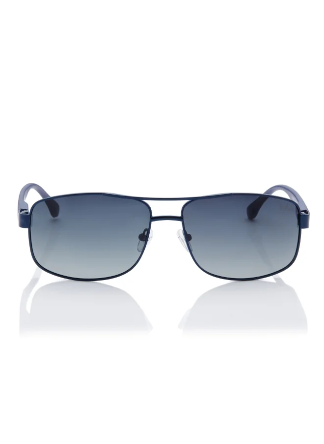 Lee Cooper Polarized Sunglasses Dark Blue Frame Gradient G15 Mirror Lens 64mm  - LC1203C01