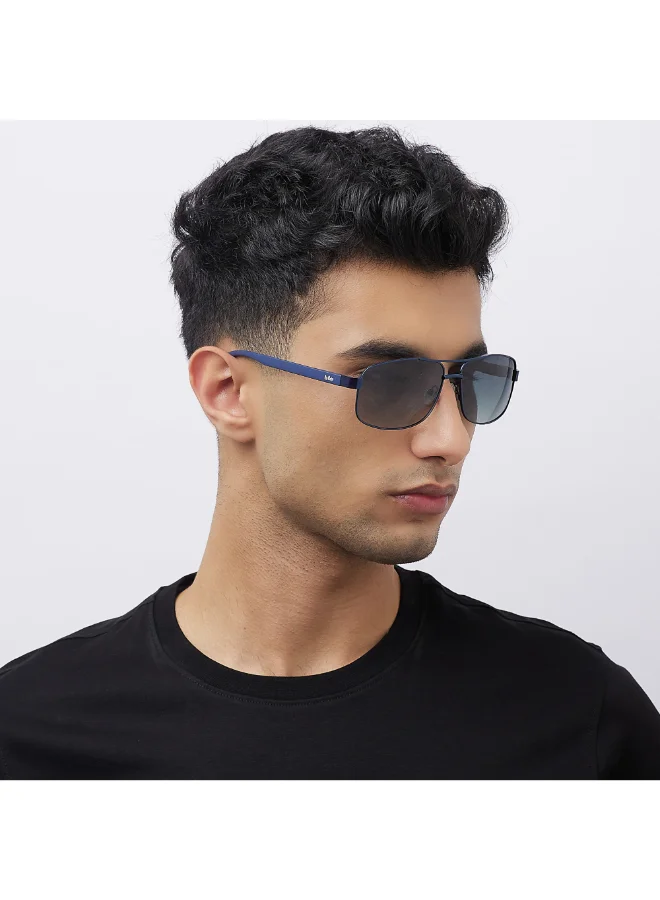 Lee Cooper Polarized Sunglasses Dark Blue Frame Gradient G15 Mirror Lens 64mm  - LC1203C01