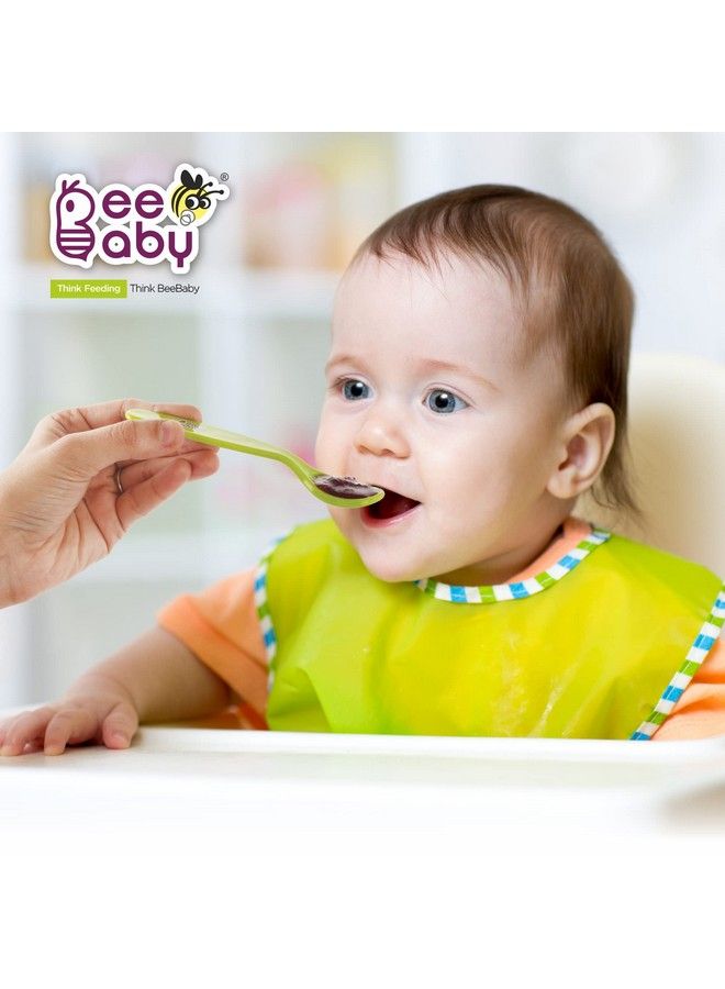 Beebaby Easigrip Self Feeding Plastic Spoons And Forks Set. Suitable For Training Toddlers. Cutlery For 6 Months + Babies. Pack Of 3. (Blue Green And Violet). Made Of Food Grade 100% Bpa Free. - Image 5