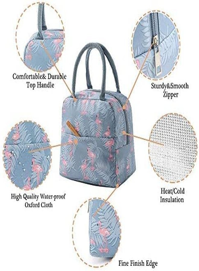 VENTWILLA Oxford Cloth Cooler Bags with Insulation and Waterproof Portability for use by Women, Girls, Adults, and Children, The Foldable Lunch Box Picnic Handbag Organizer (Flamingo) - Image 3