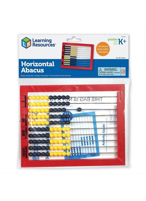2 Color Desktop Abacus Red Frame Color Coded Math Concepts Ages 5+
