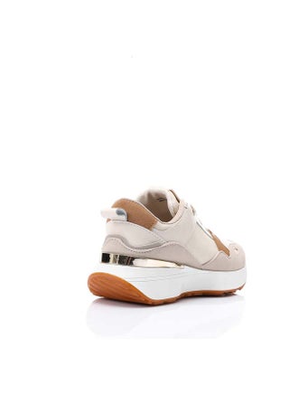 Comfy Flat Sneakers - Beige & Camel