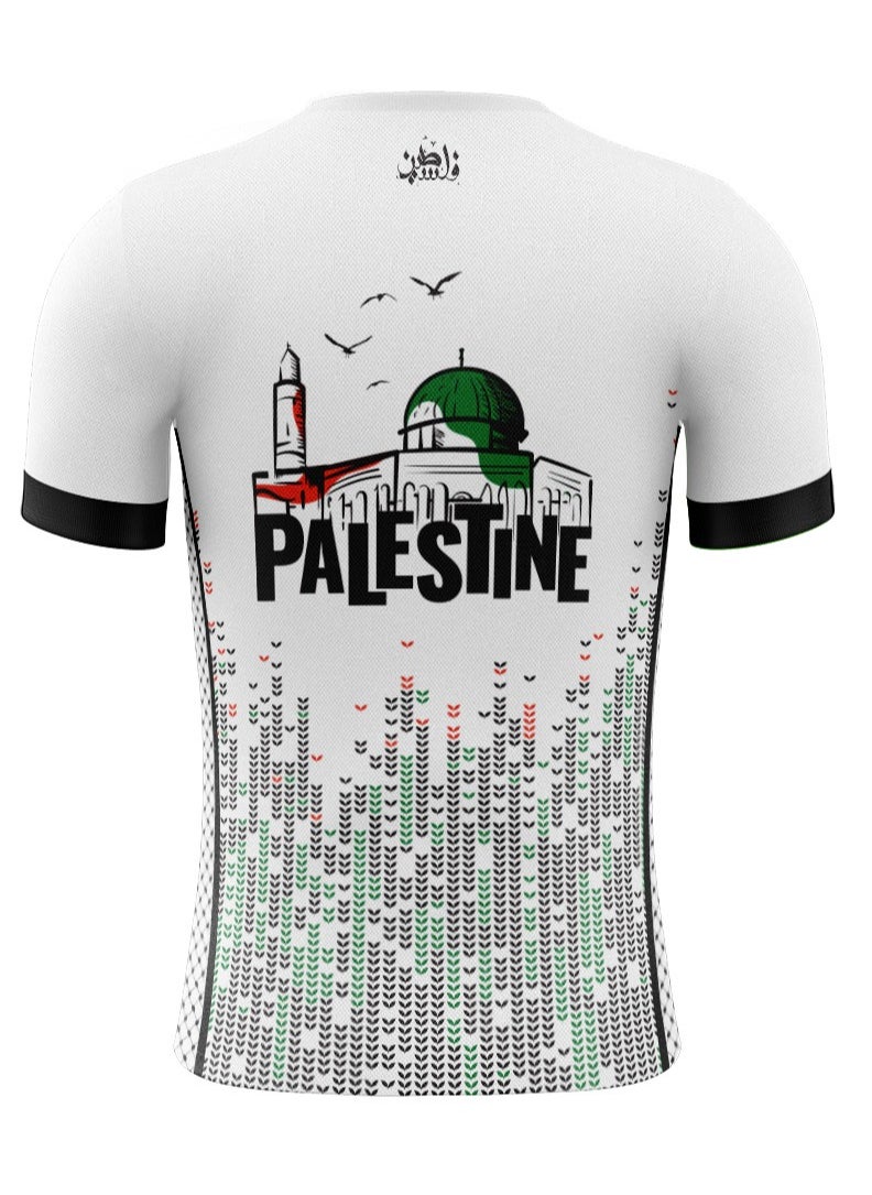 VIGA Kids Palestine White Soccer T-shirt  - Image 2