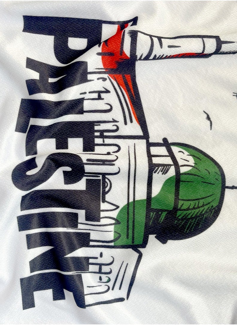 VIGA Kids Palestine White Soccer T-shirt  - Image 3