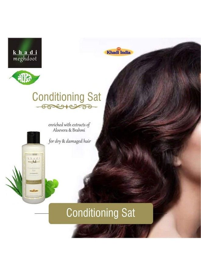 KHADI MEGHDOOT Conditioning Shampoo 210Ml For Day And Damaged Hair Enriched With Extracts Of Aloevera And Brahmi; Khadi Natural Product Cleans And Moisturizers Hair(Pack Of 1)  - Image 4