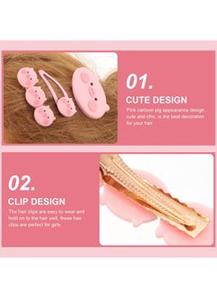 FOMIYES FOMIYES 9pcs Hairpin Pink Decor Bangs Hair Clip Hair Accessories for Girls Chrismas No Slip Snap Barrettes Girl Cartoon Hairpin Zinc Alloy, Resin Pink Cartoon Pig Hair Clip Manual  - Image 5
