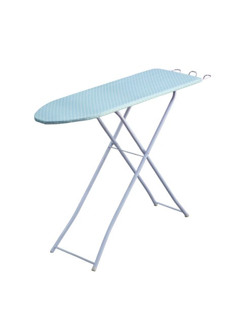 Clean and Care Ironing Board Size A 110cm x 30cm Strong Board 4 Adjustable Heights Iron Durable Stand High Quality Cushion Foldable Space saving Black Checked