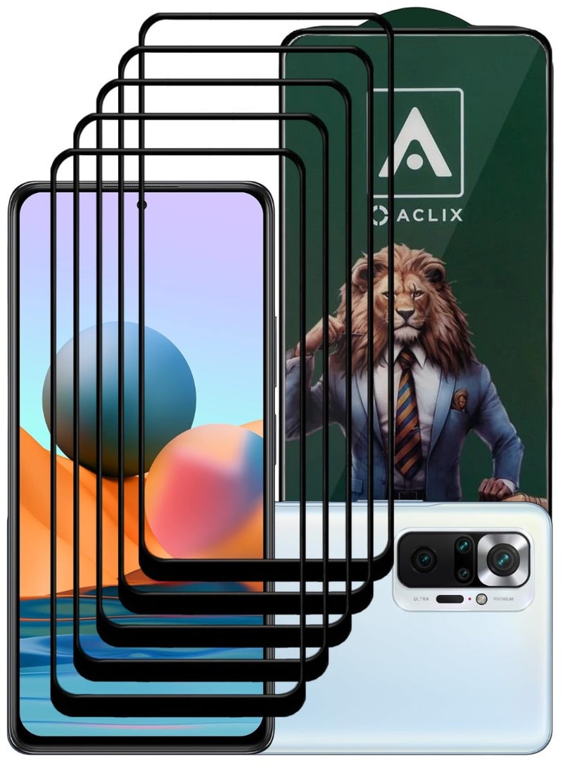 ACLIX 5 Pieces Antistatic ESD Dustproof Premium Quality High Definition Tempered Glass Screen Protector Designed For Xiaomi Redmi Note 10 Pro - Image 1