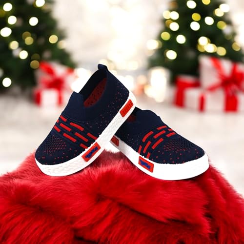 Coolz Kids Unisex Casual Shoes Fun-2 for Boys and Girls 1-4 yrs (Navy-Red, UK Footwear Size System, Little Kid, Age Range, Medium, 2 Years, 2.5 Years) - Image 5