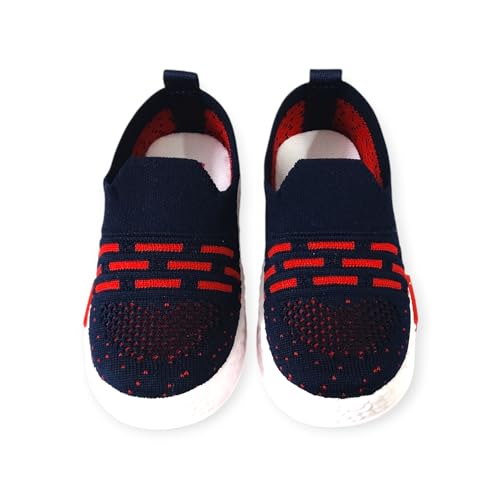 Coolz Kids Unisex Casual Shoes Fun-2 for Boys and Girls 1-4 yrs (Navy-Red, UK Footwear Size System, Little Kid, Age Range, Medium, 2 Years, 2.5 Years) - Image 3