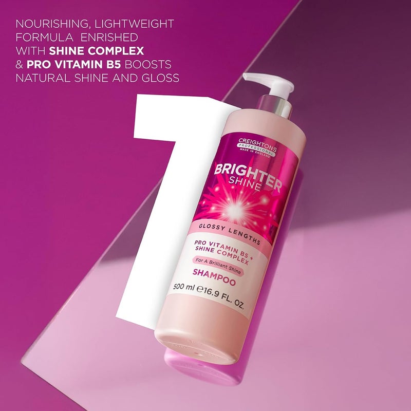 CREIGHTONS Professional Brighter Shine Conditioner 500ml  Gloss with Pro Vitamin B5 & Shine Complex for a Brilliant Finish  Boosts Hair Gloss Softness & Radiance - Image 1